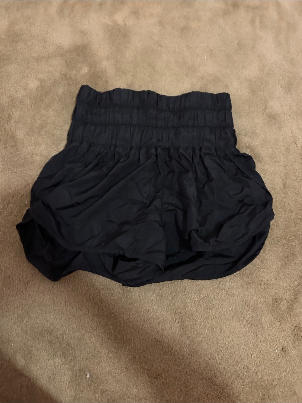 FP Movement by Free People High-Waist Black Bubble Shorts